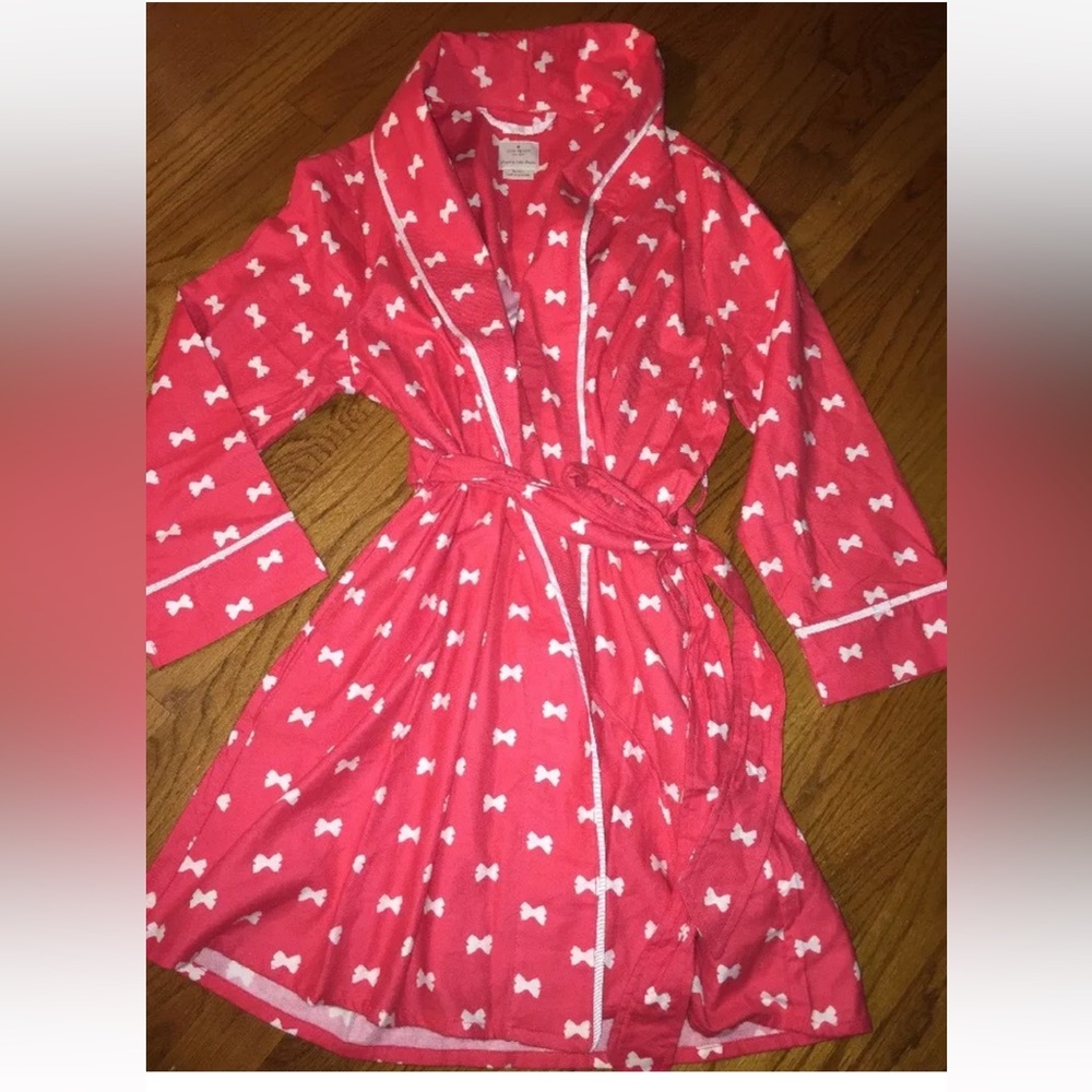 KATE SPADE NEW YORK DREAM A LITTLE DREAM RIBBON BOWS ROBE WOMENS Sz XS/S